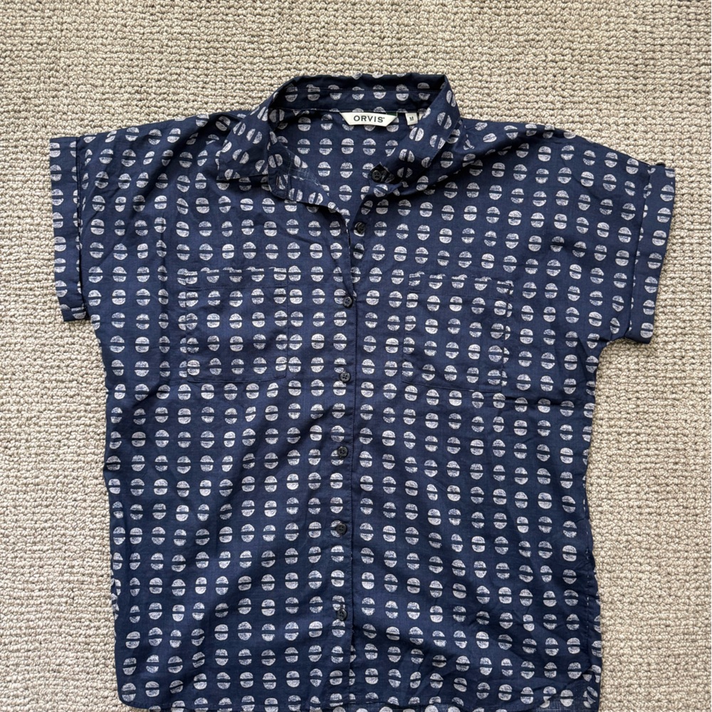 Orvis Blue Patterned Shirt